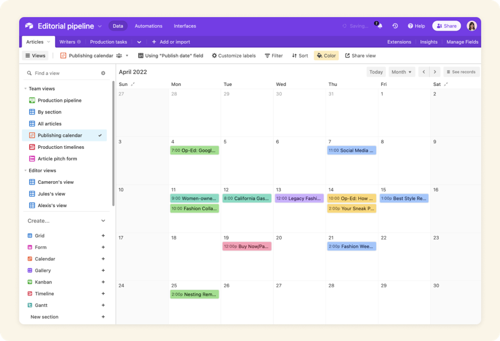 3.6: Calendar full