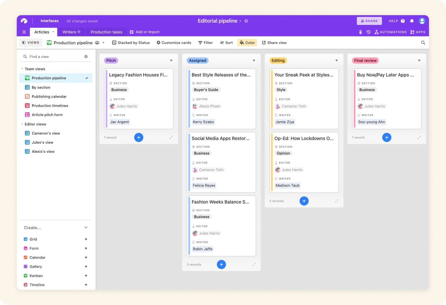 Create a base | Airtable