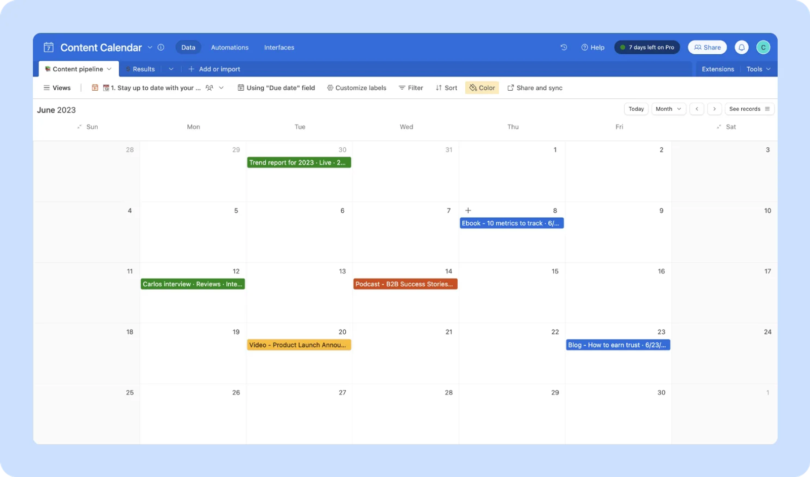 1. Airtable (screenshot)
