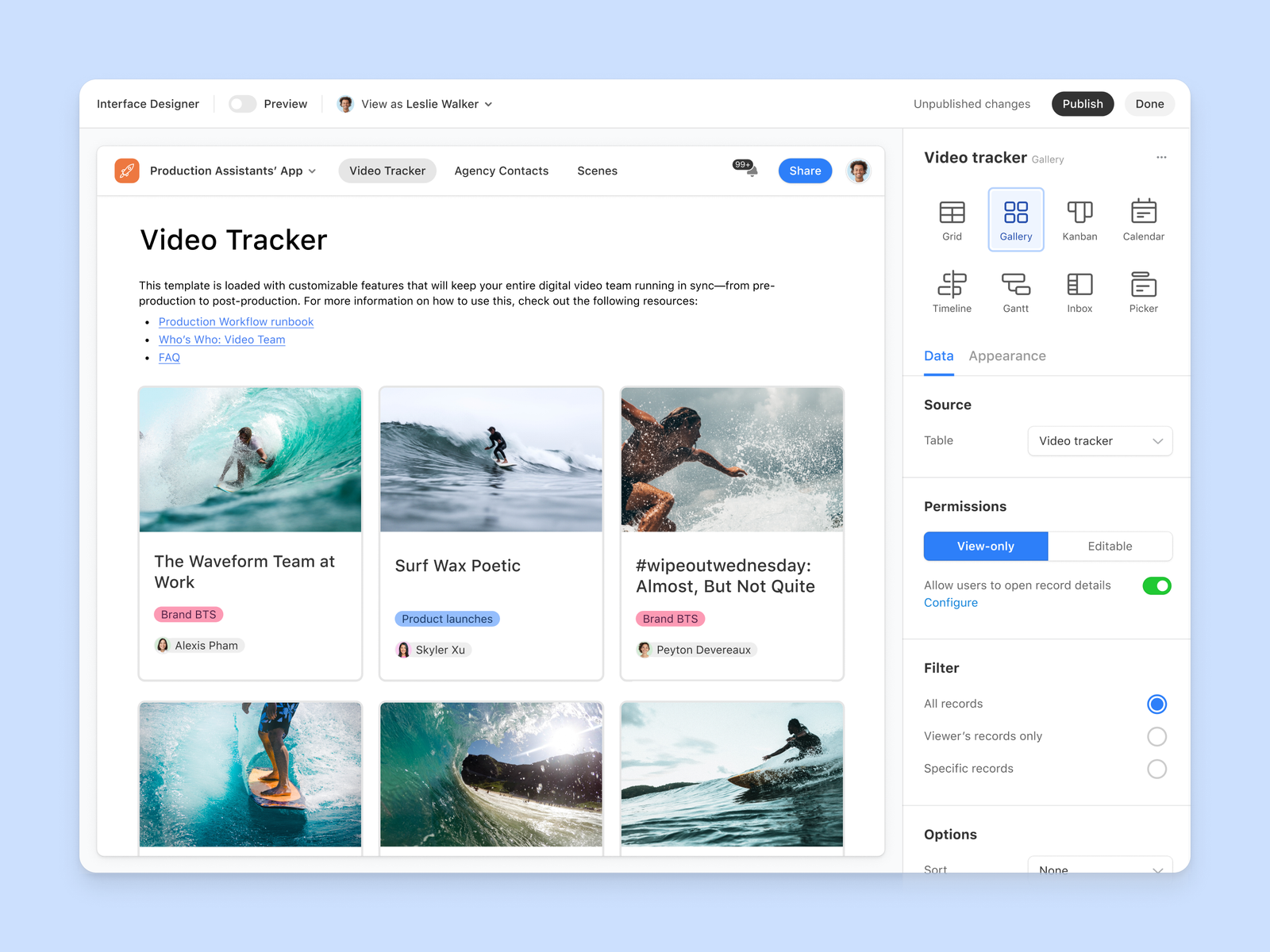 Create your first interface in minutes