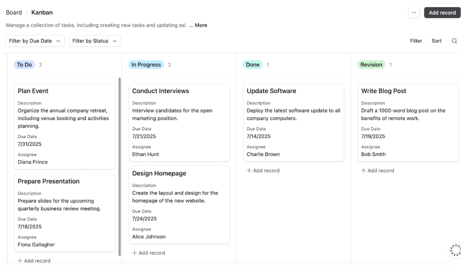 digital kanban board