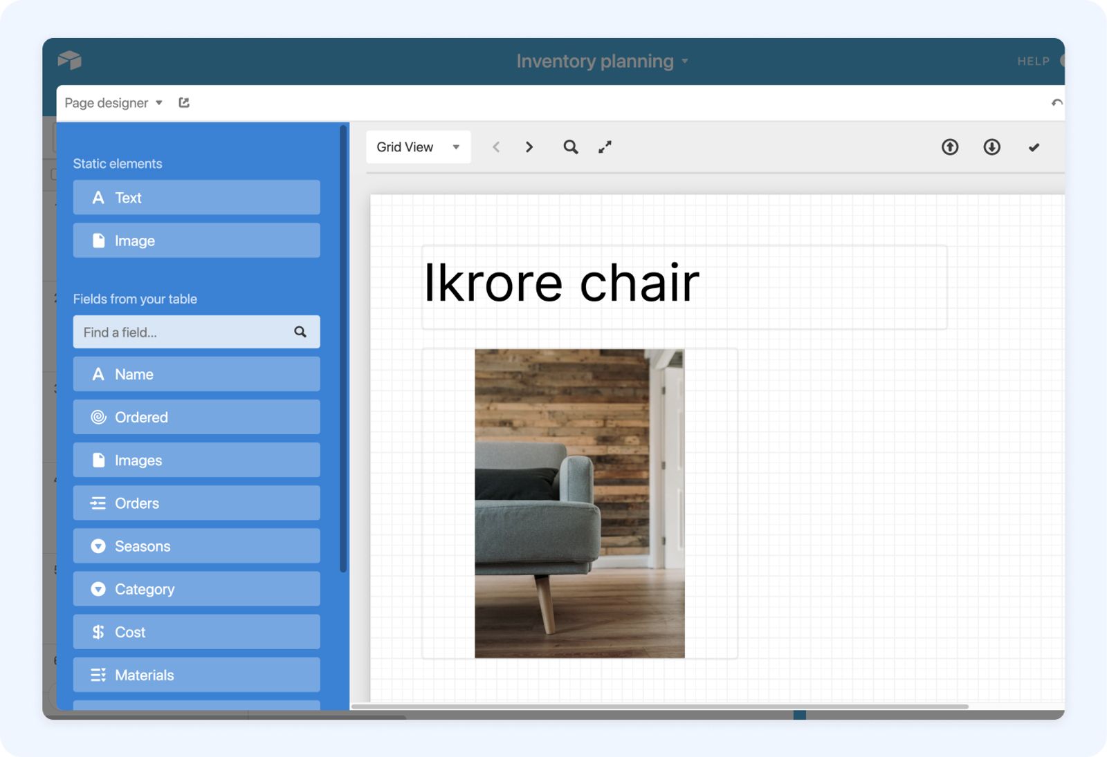 Page designer extension