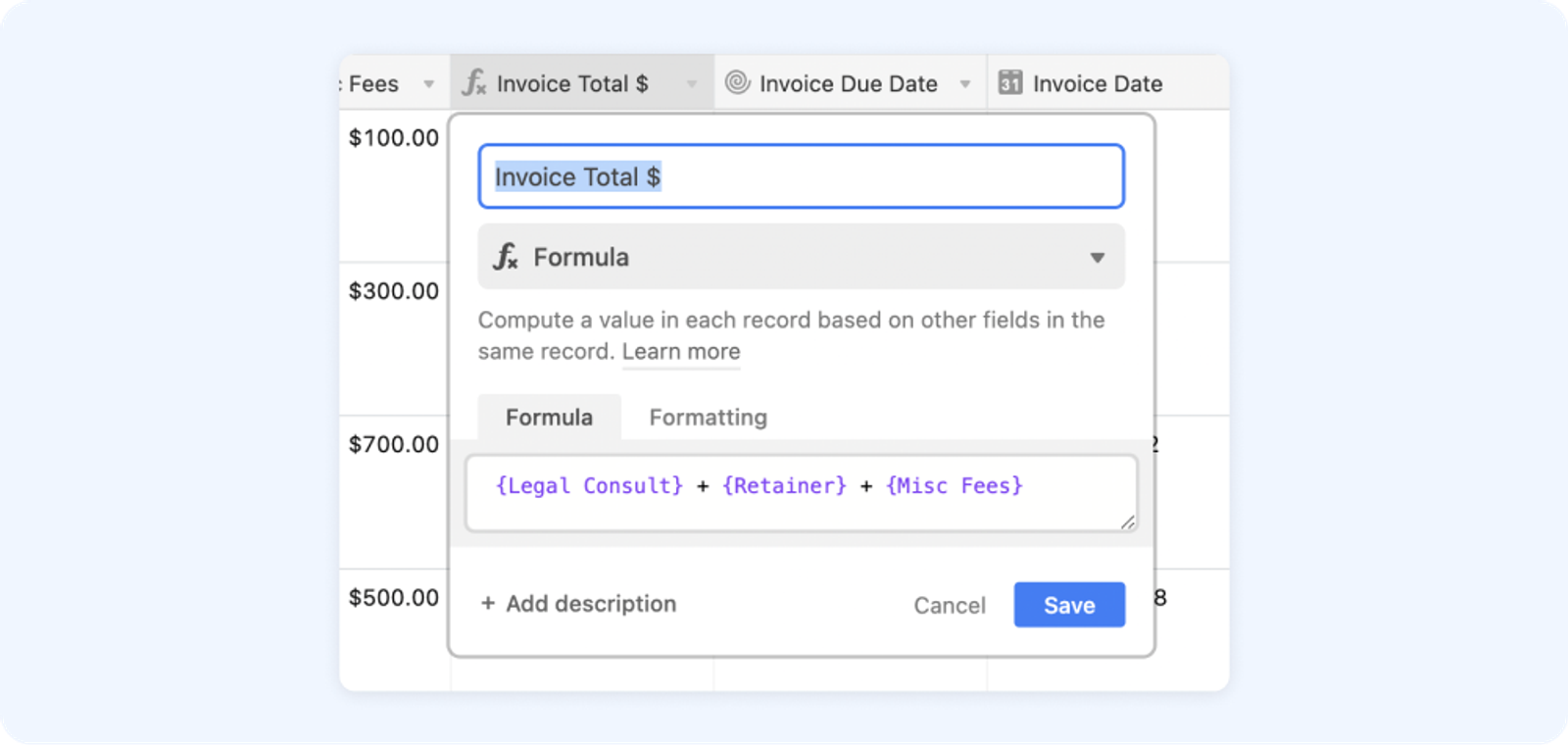 30.1 Add formula