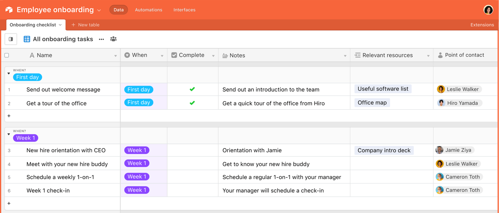 Streamline new hire onboarding