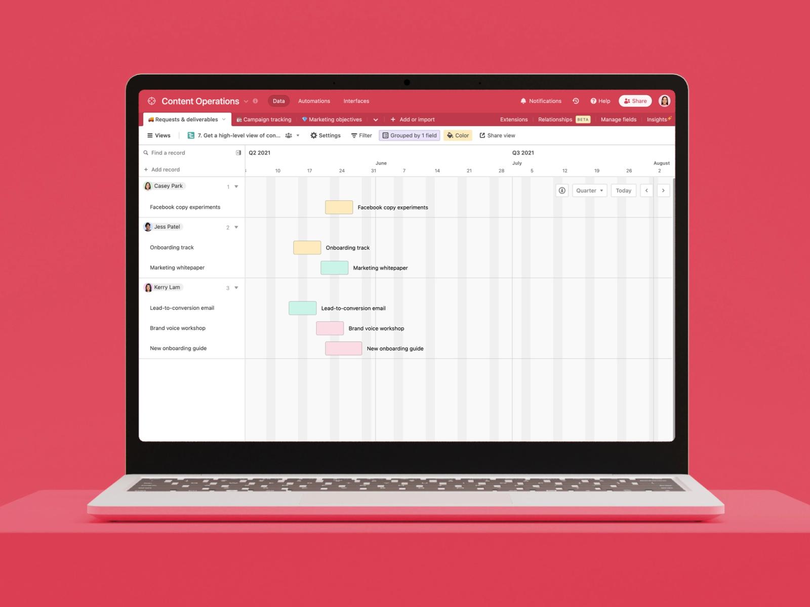 Create flexible Gantt charts and timeline
