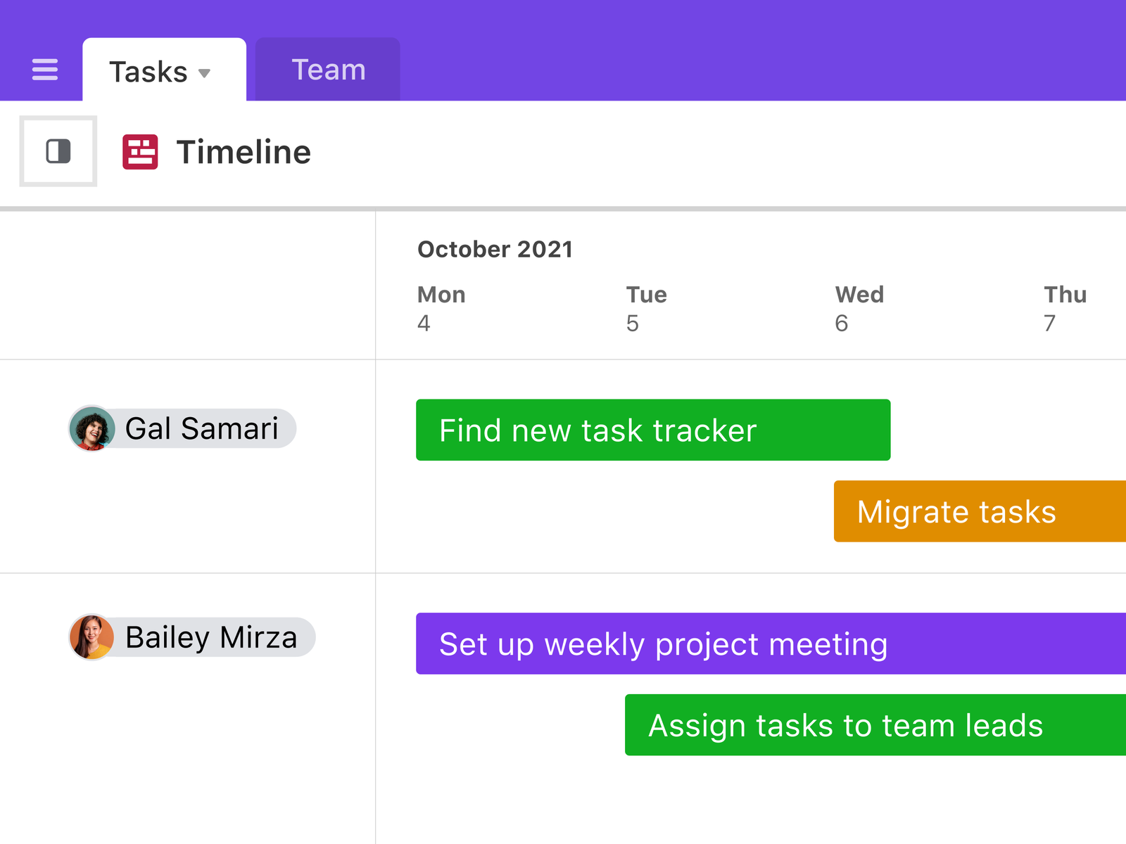See what’s happening when with Timeline View