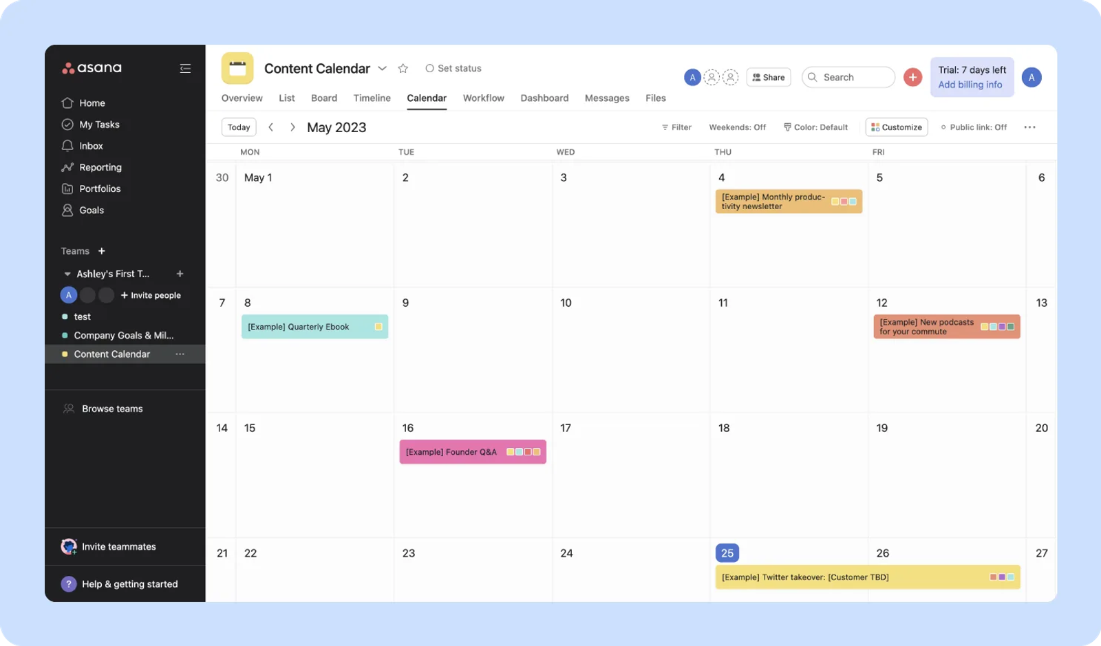 2. Asana (screenshot)