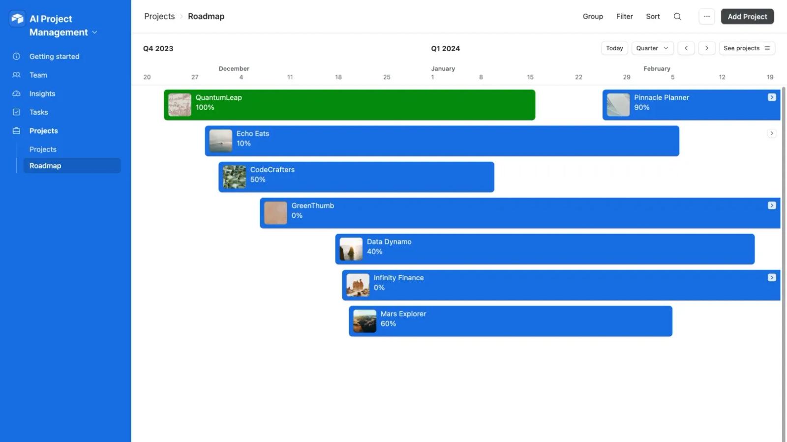 AI project management template