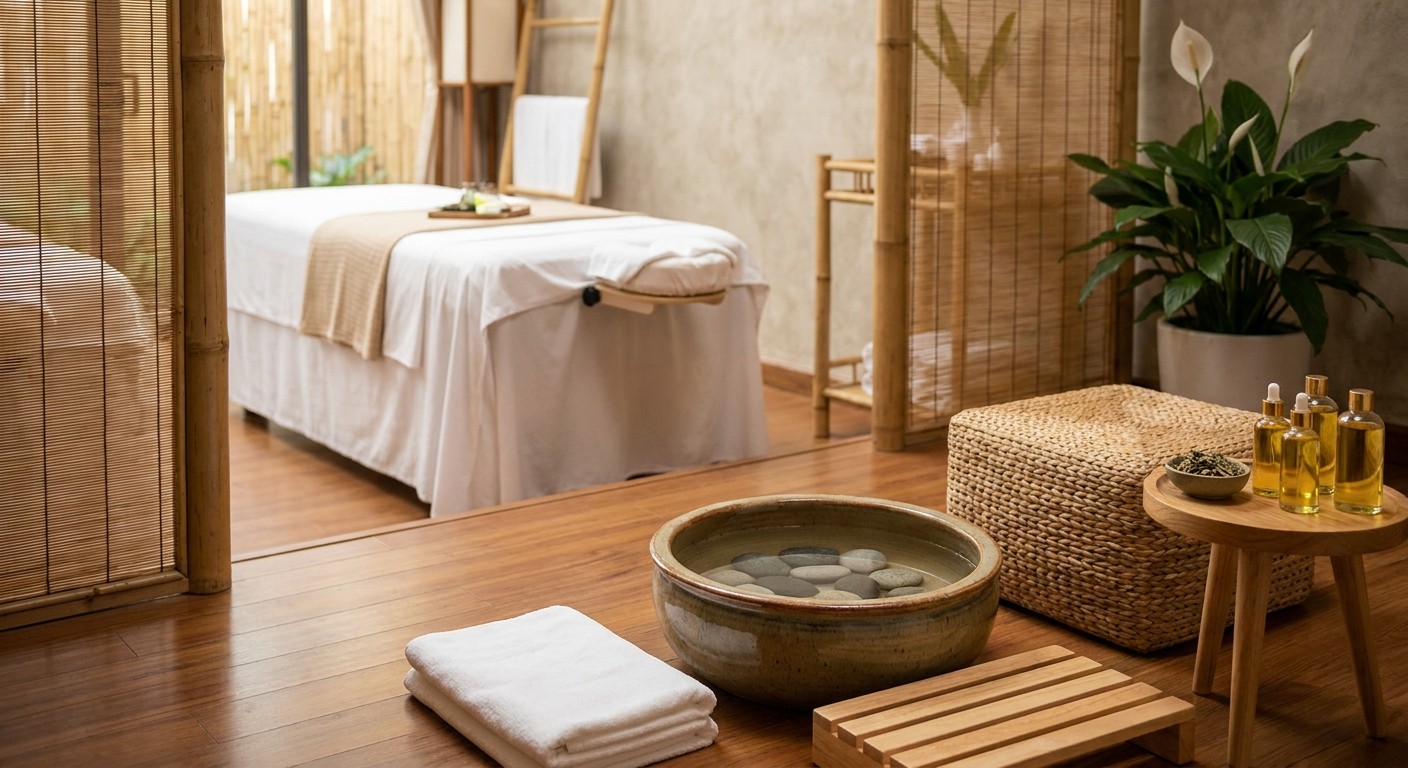 越南 Spa 中的足疗与全身按摩环境