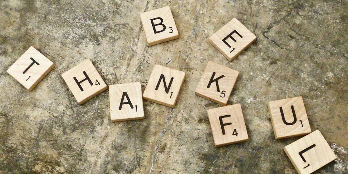 We must learn to be thankful