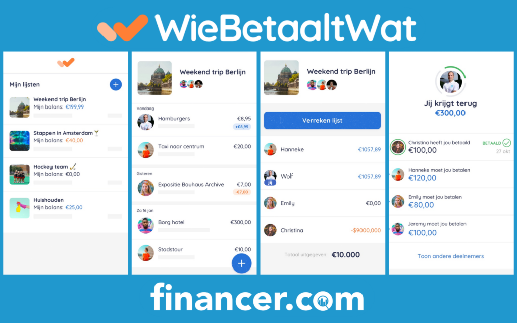 wie betaalt wat app uitleg