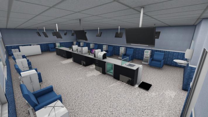 Rendering of new dialysis clinic room