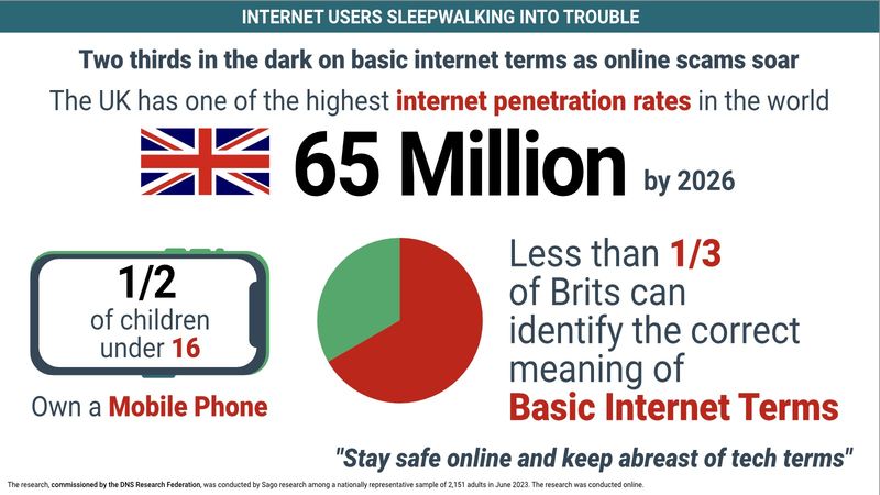 Internet users sleepwalking into trouble: two thirds in the dark on basic internet terms as online scams soar