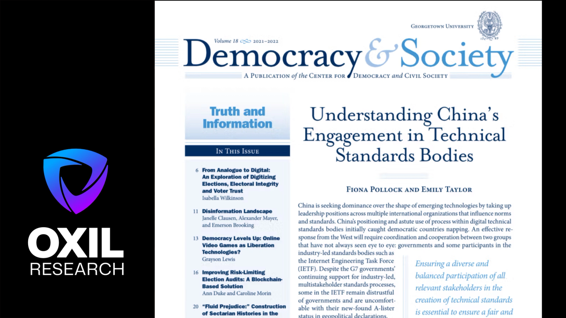 Understanding China’s Engagement in Technical Standards Bodies