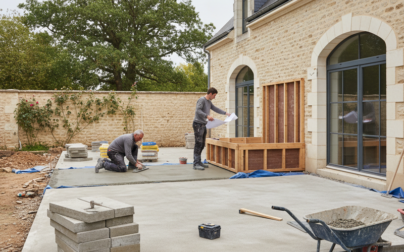 Prix terrasse béton m2 2026 : coût et finitions
