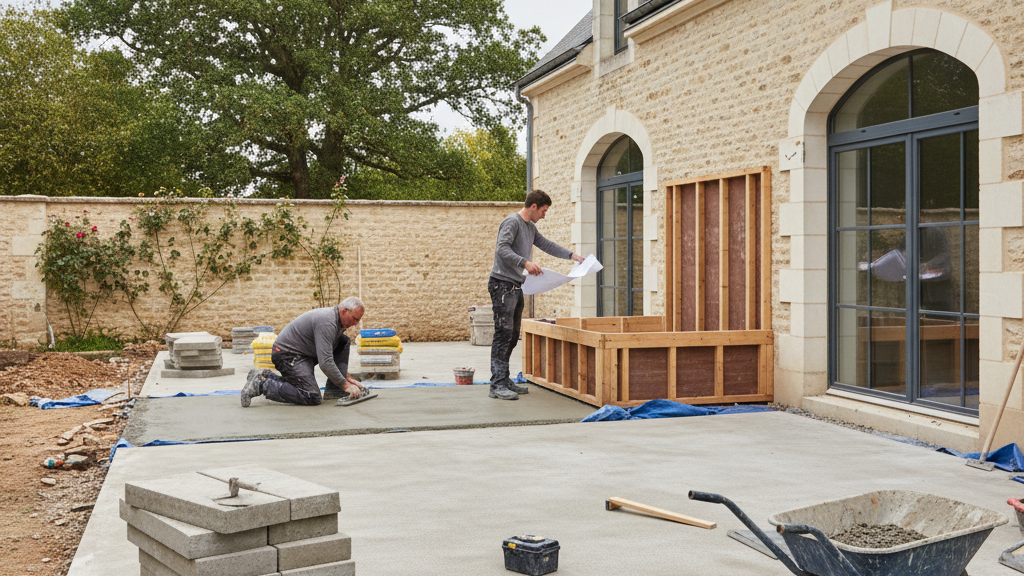 Prix terrasse béton m2 2026 : coût et finitions