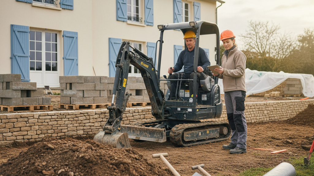 Prix terrassement jardin 2026 : nivellement et excavation