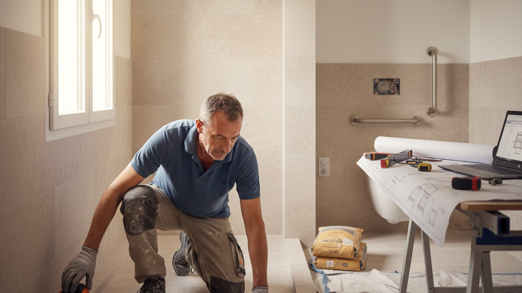 Guide salle de bain PMR : normes, amenagement et aides 2026