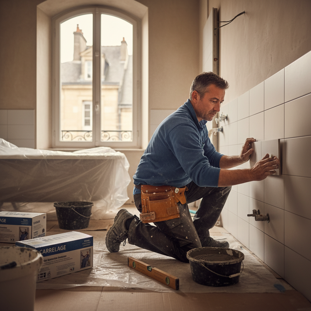 Prix carrelage mural salle de bain avec pose 2026