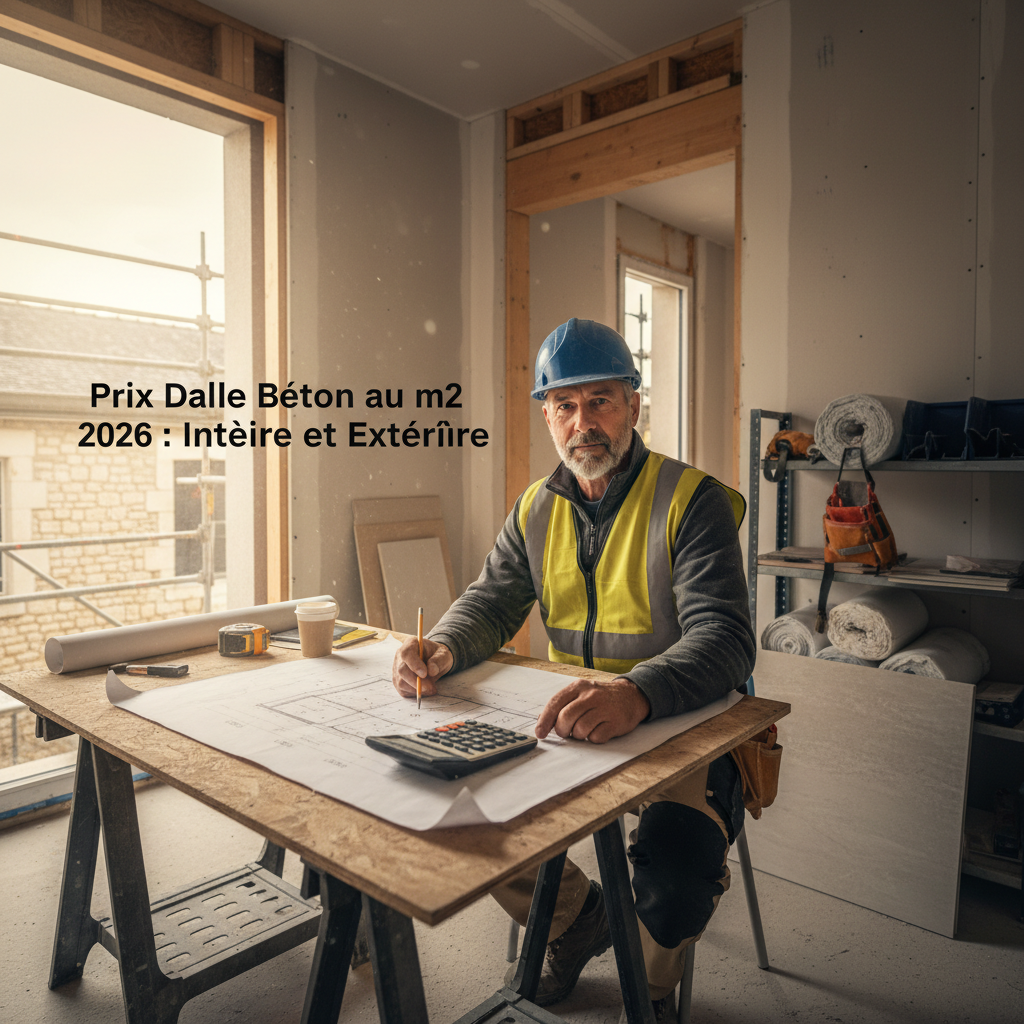 Prix Dalle Béton au m2 2026 : Intérieure et Extérieure
