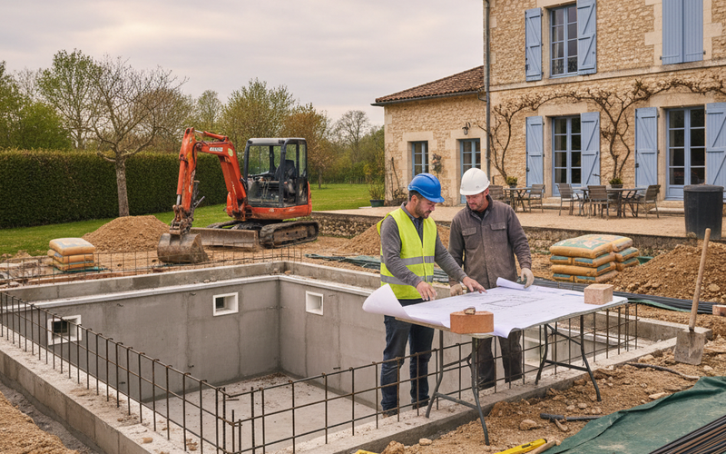 Guide construction piscine enterree : etapes, permis et prix 2026