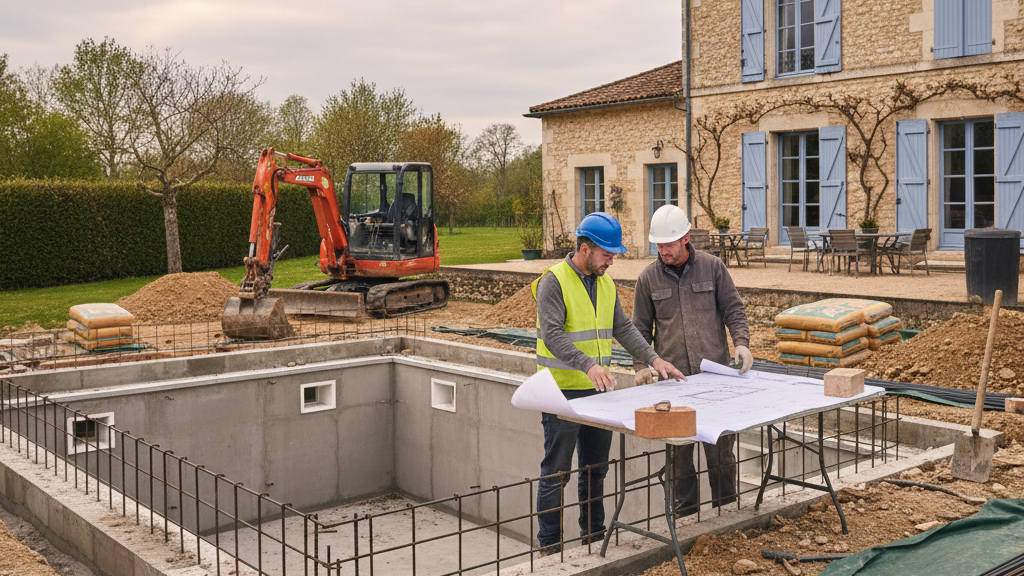 Guide construction piscine enterree : etapes, permis et prix 2026