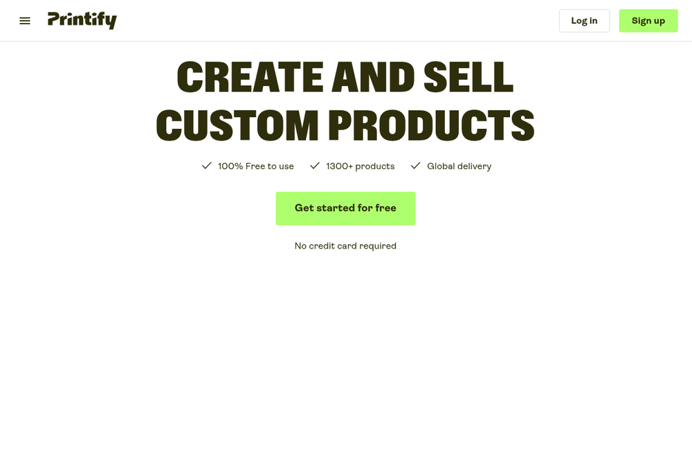 Screenshot of Printify