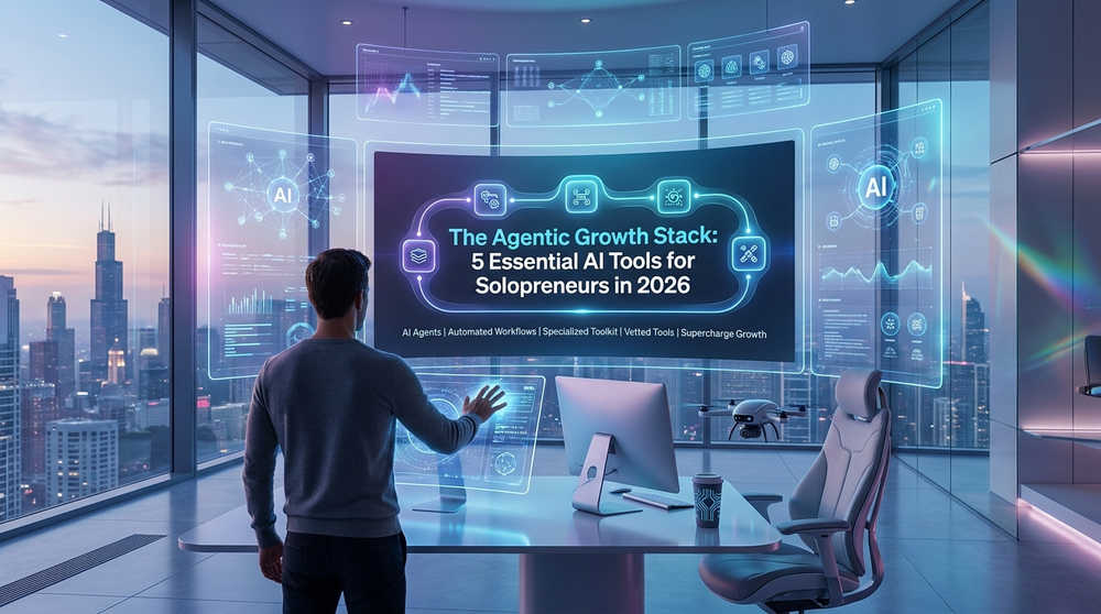 The Agentic Growth Stack: 5 Essential AI Tools for Solopreneurs in 2026