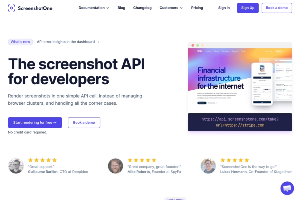 Screenshot of ScreenshotOne