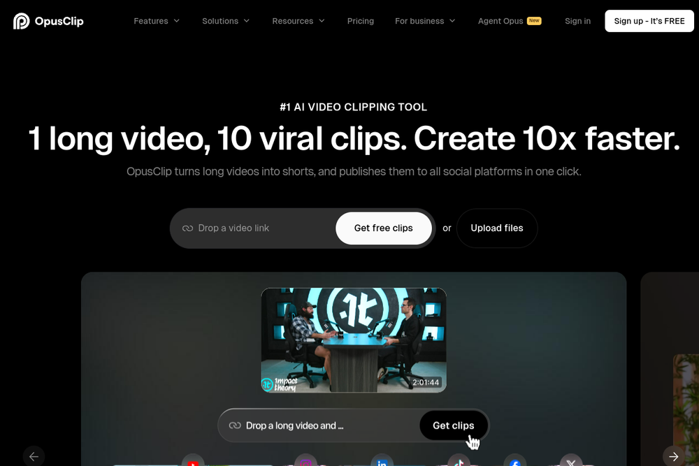 image of OpusClip Pro