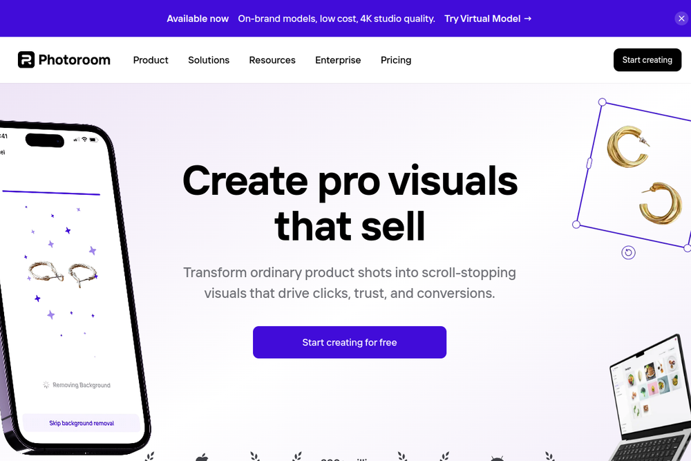 Official screenshot of Photoroom