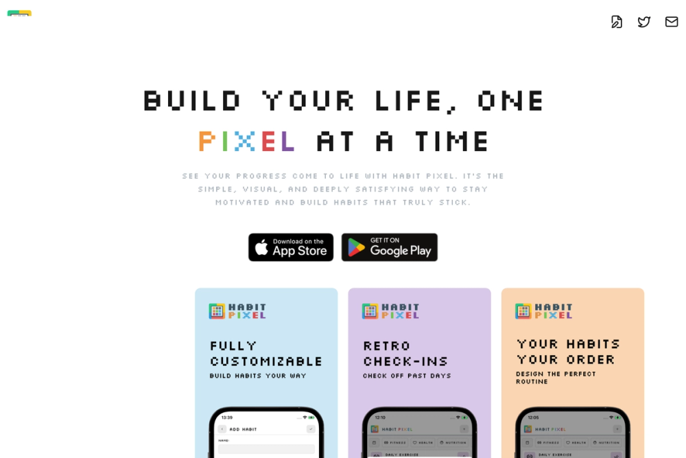 Screenshot of Habit Pixel