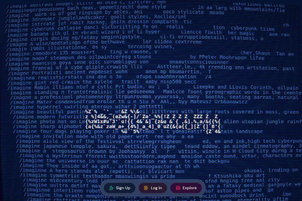 Official screenshot of Midjourney