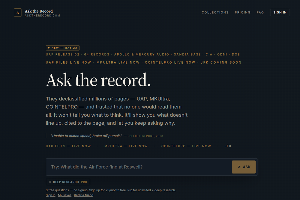 image of Ask the Record image of Ask the Record