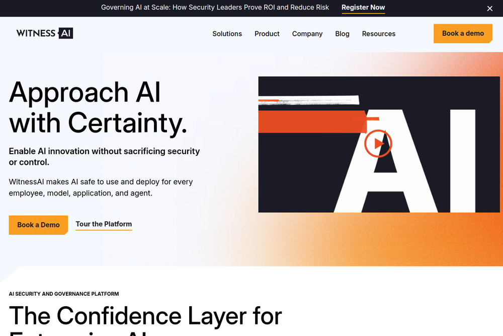 Official screenshot of WitnessAI Official screenshot of WitnessAI