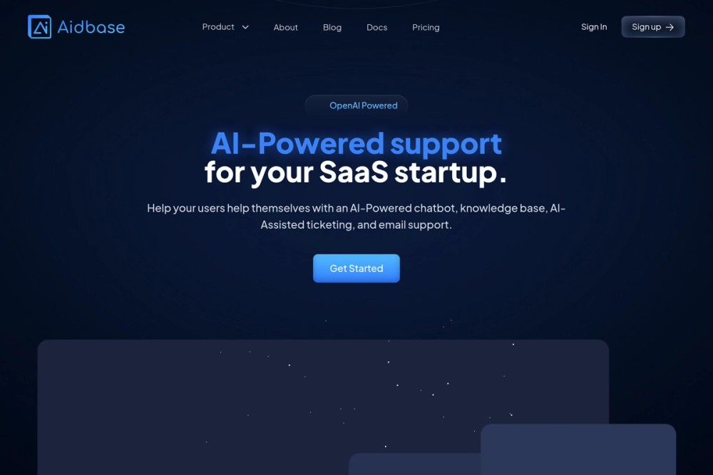 Screenshot of Aidbase