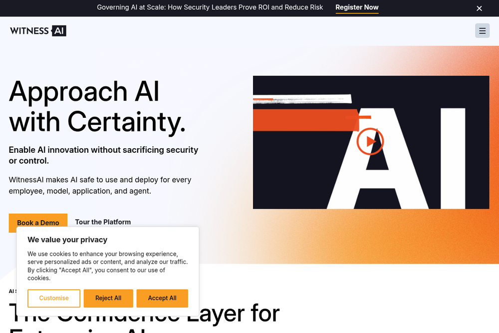 Screenshot of WitnessAI