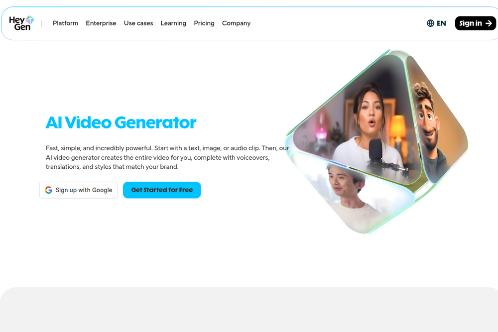 Official screenshot of HeyGen