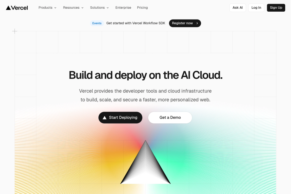 Screenshot of Vercel