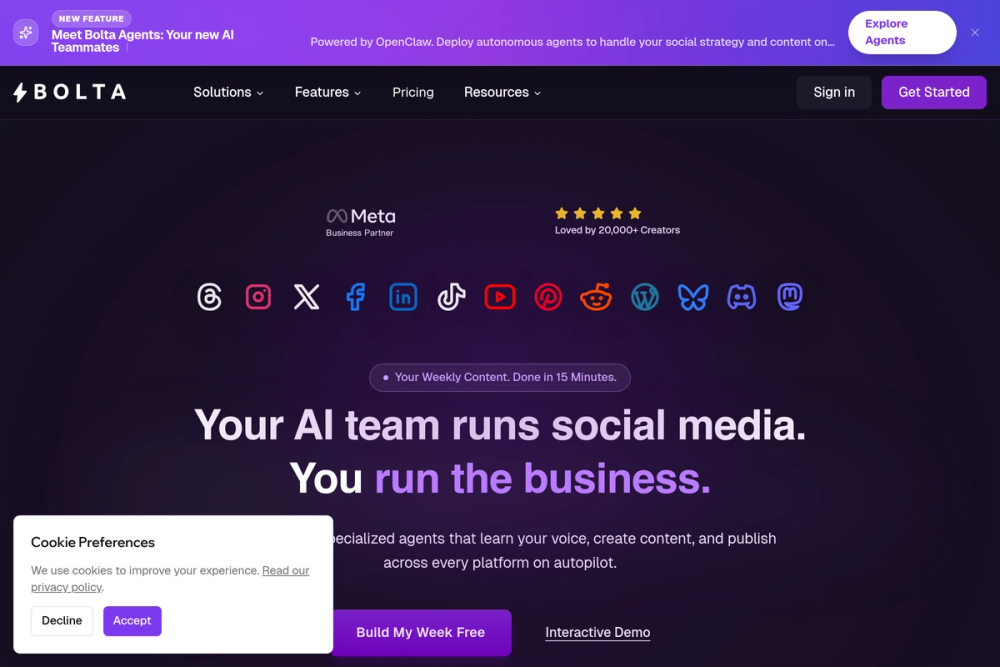 Screenshot of Bolta AI