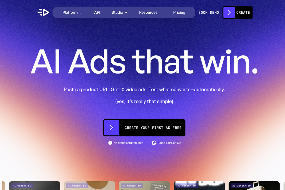 Official screenshot of Creatify