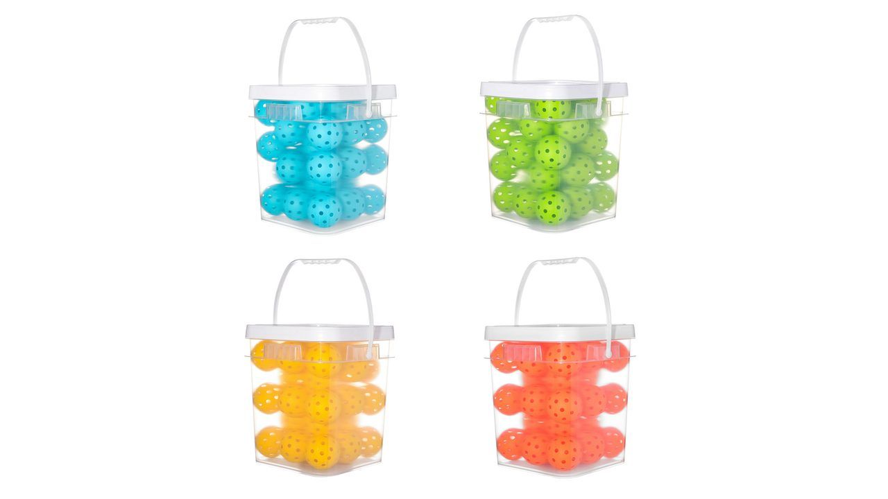Rotomolded and injection-molded pickleballs compared side by side