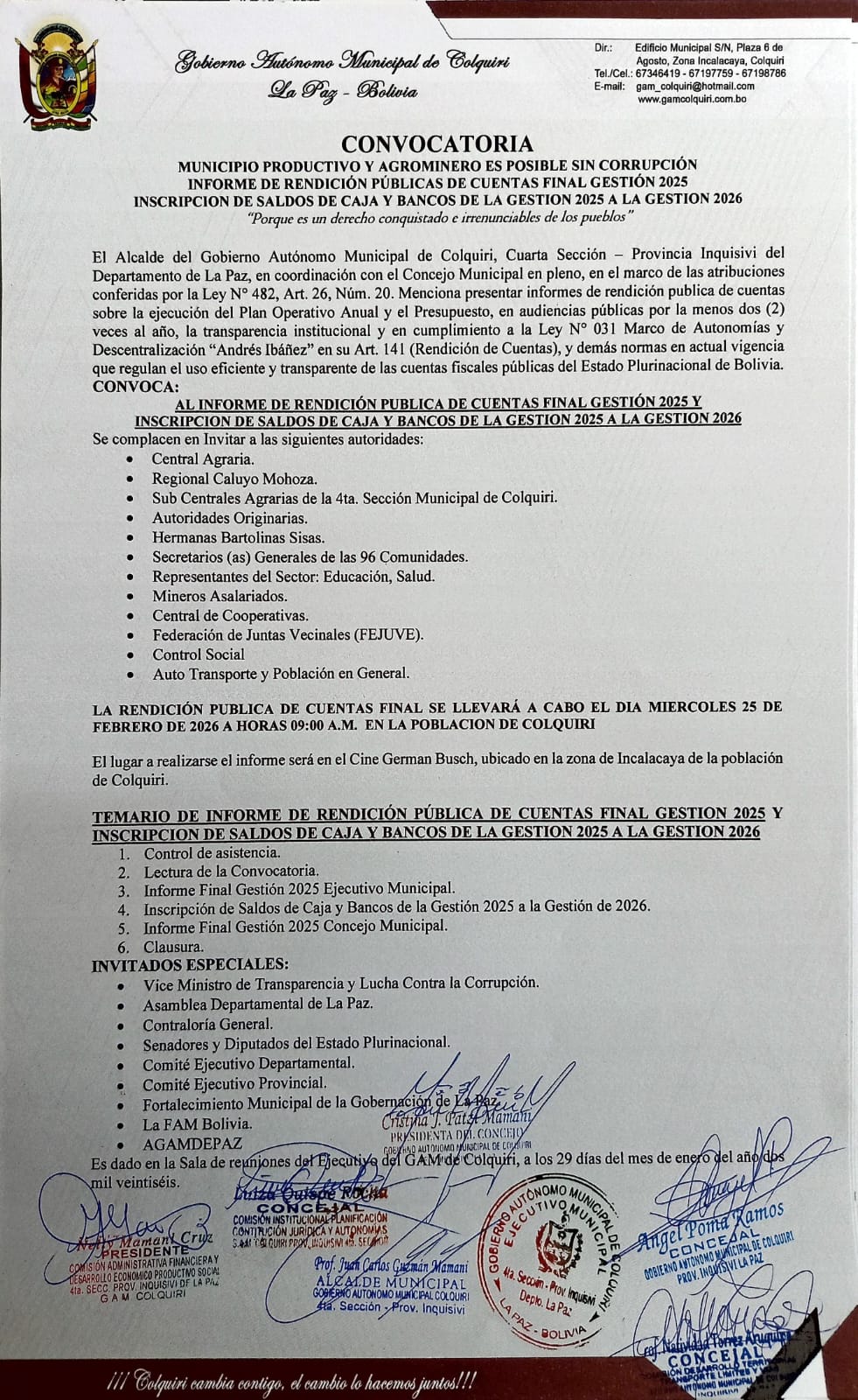 RENDICIÓN PUBLICA DE CUENTAS GESTIÓN 2025 FINAL