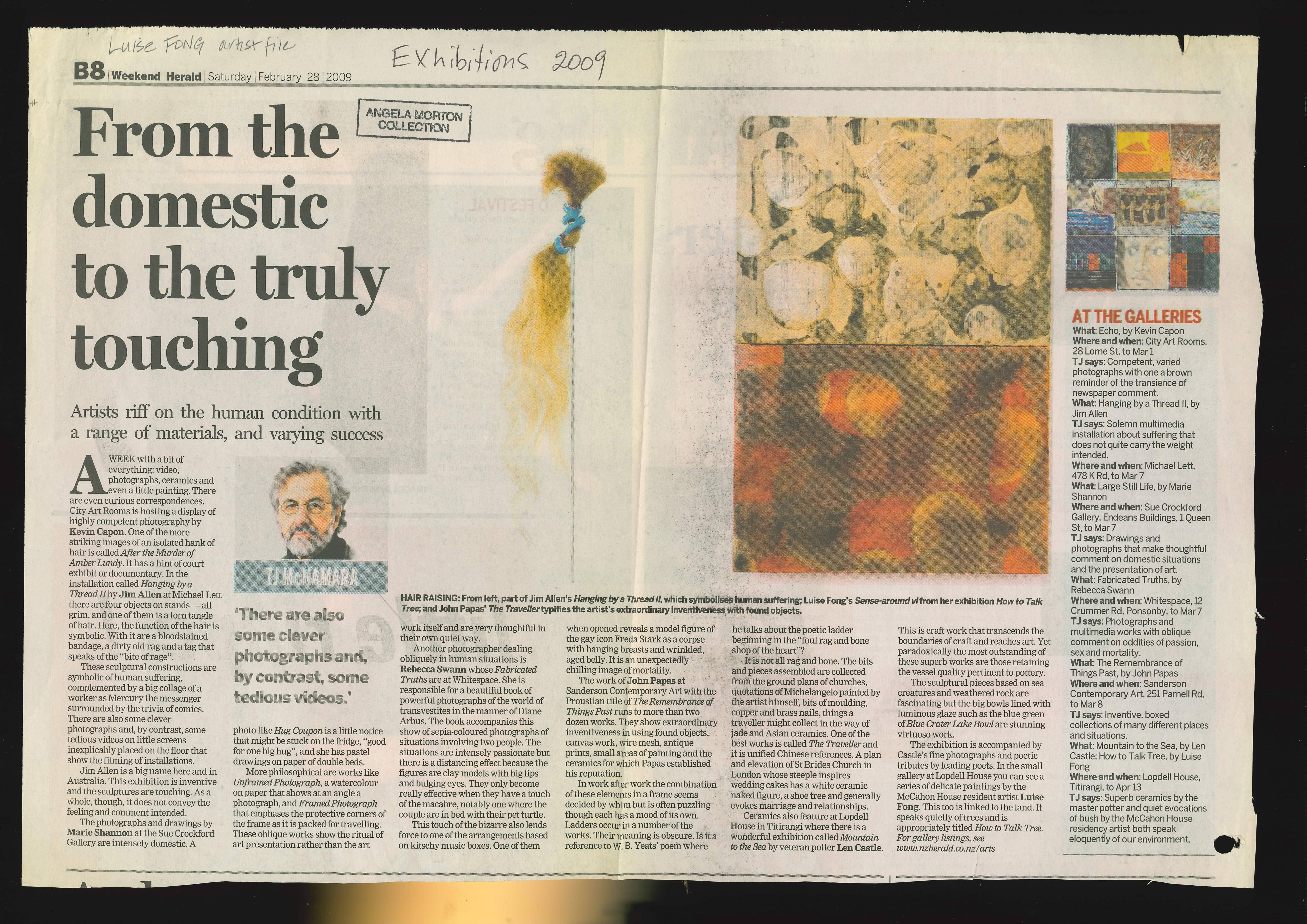 Newspaper article with illustrations.