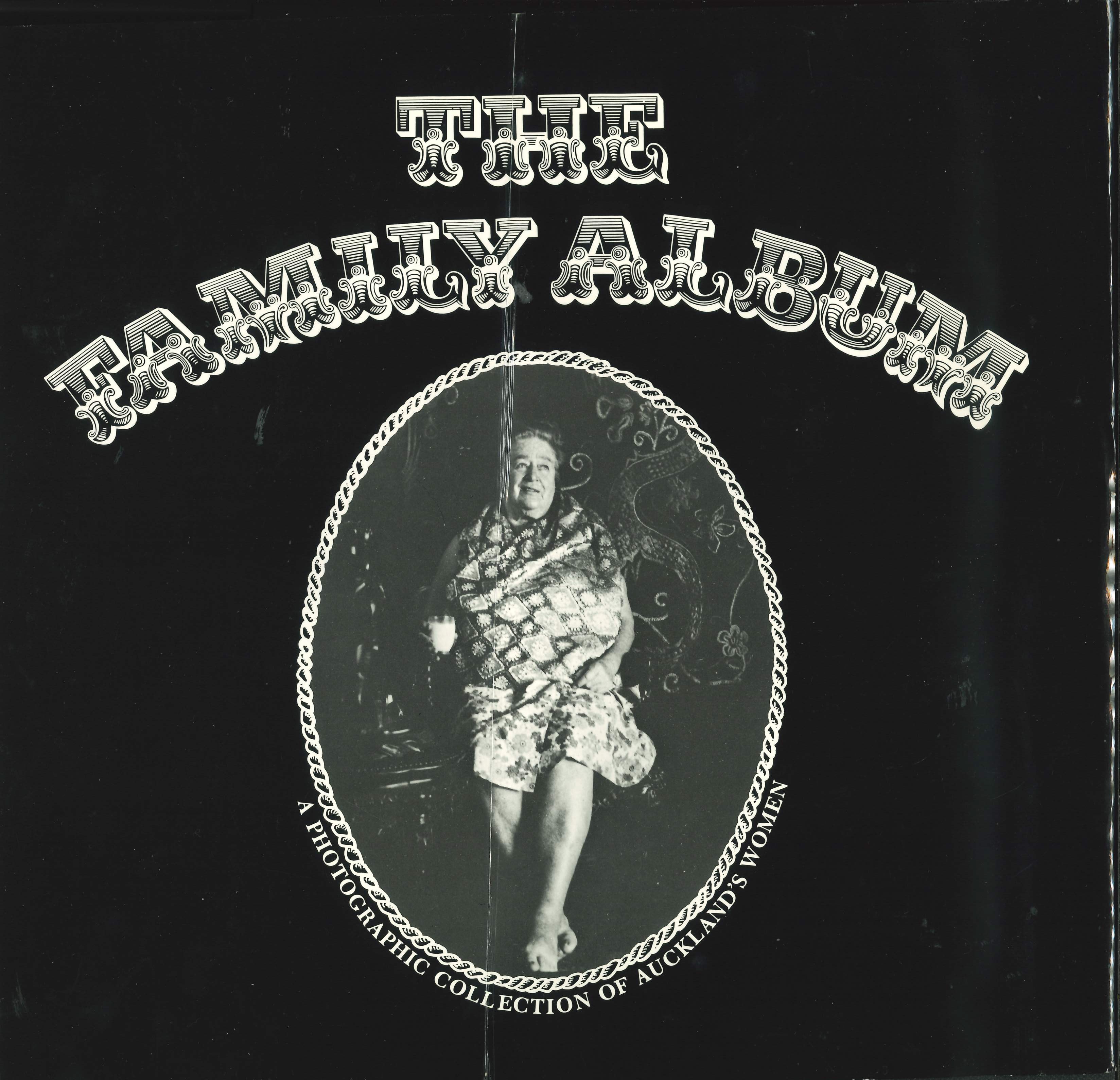 A photo of a woman with an oval border and the words 'THE FAMILY ALBUM' written above