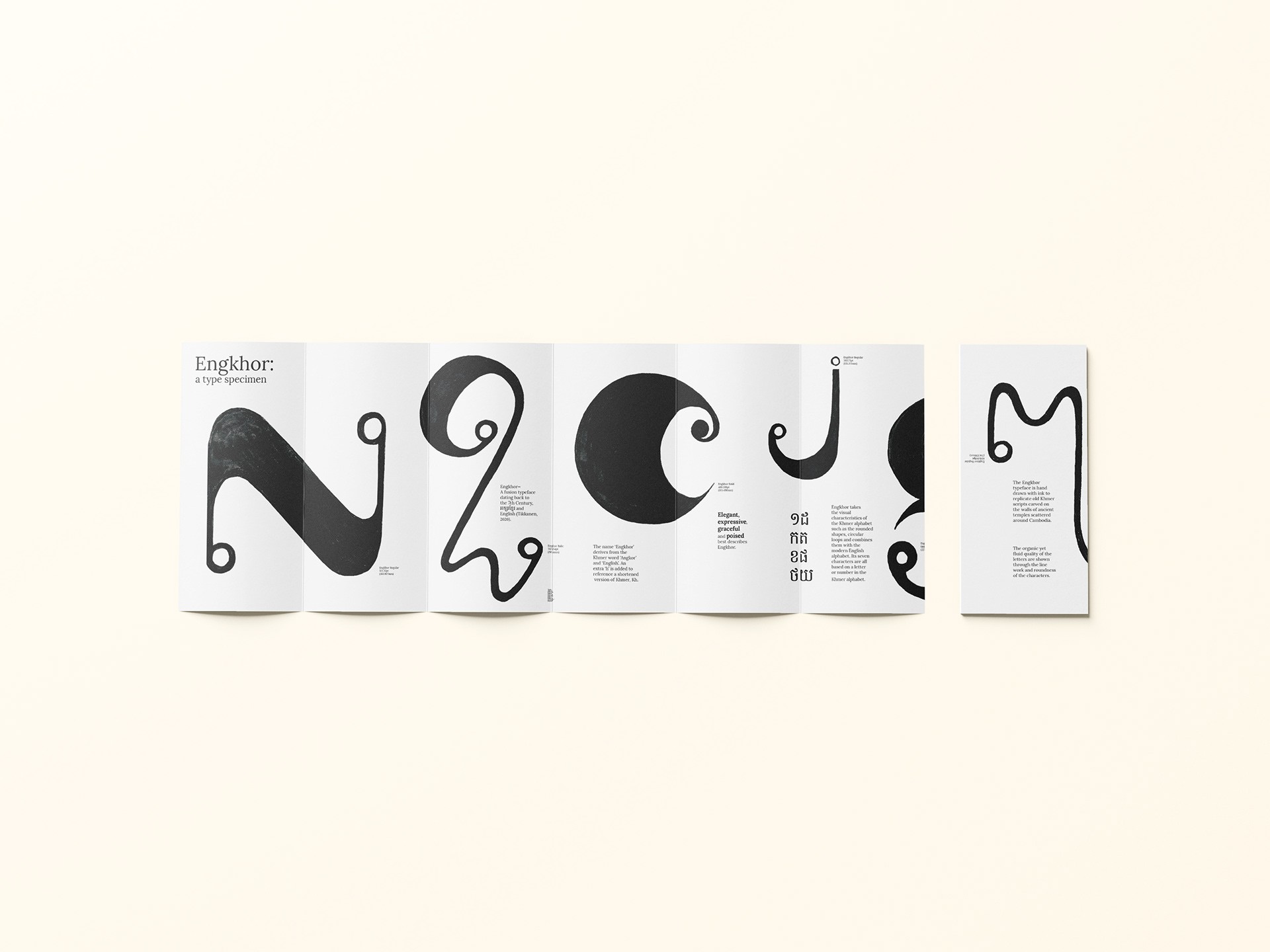 Poster spreads of a typographic font.