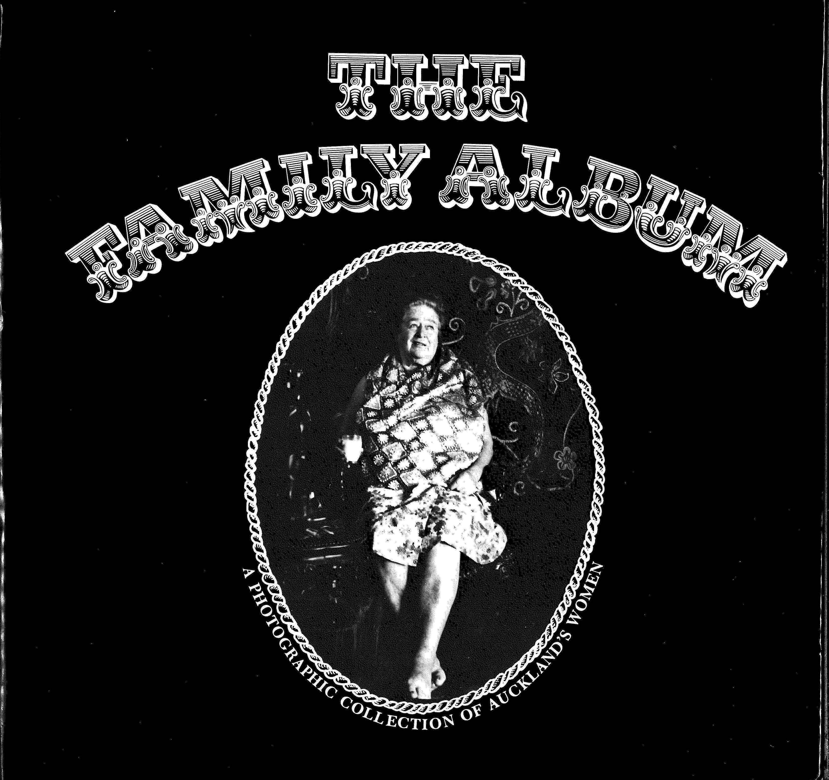 A photo of a woman with an oval border and the words 'THE FAMILY ALBUM' written above