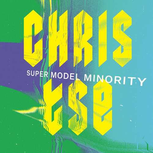 A blue and green marbled background with 'Chris Tse' painted on in yellow.