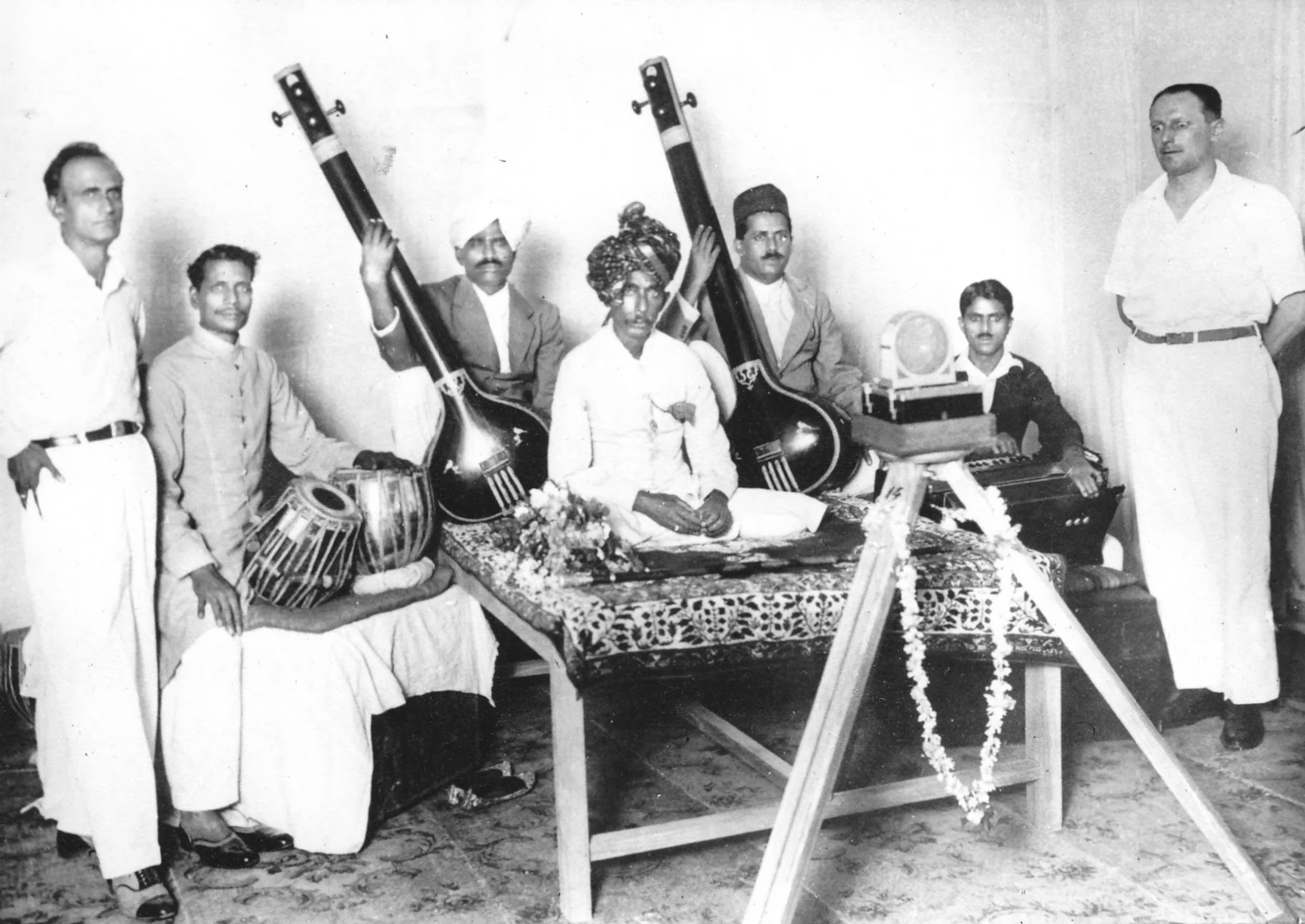 A group of men with instruments.