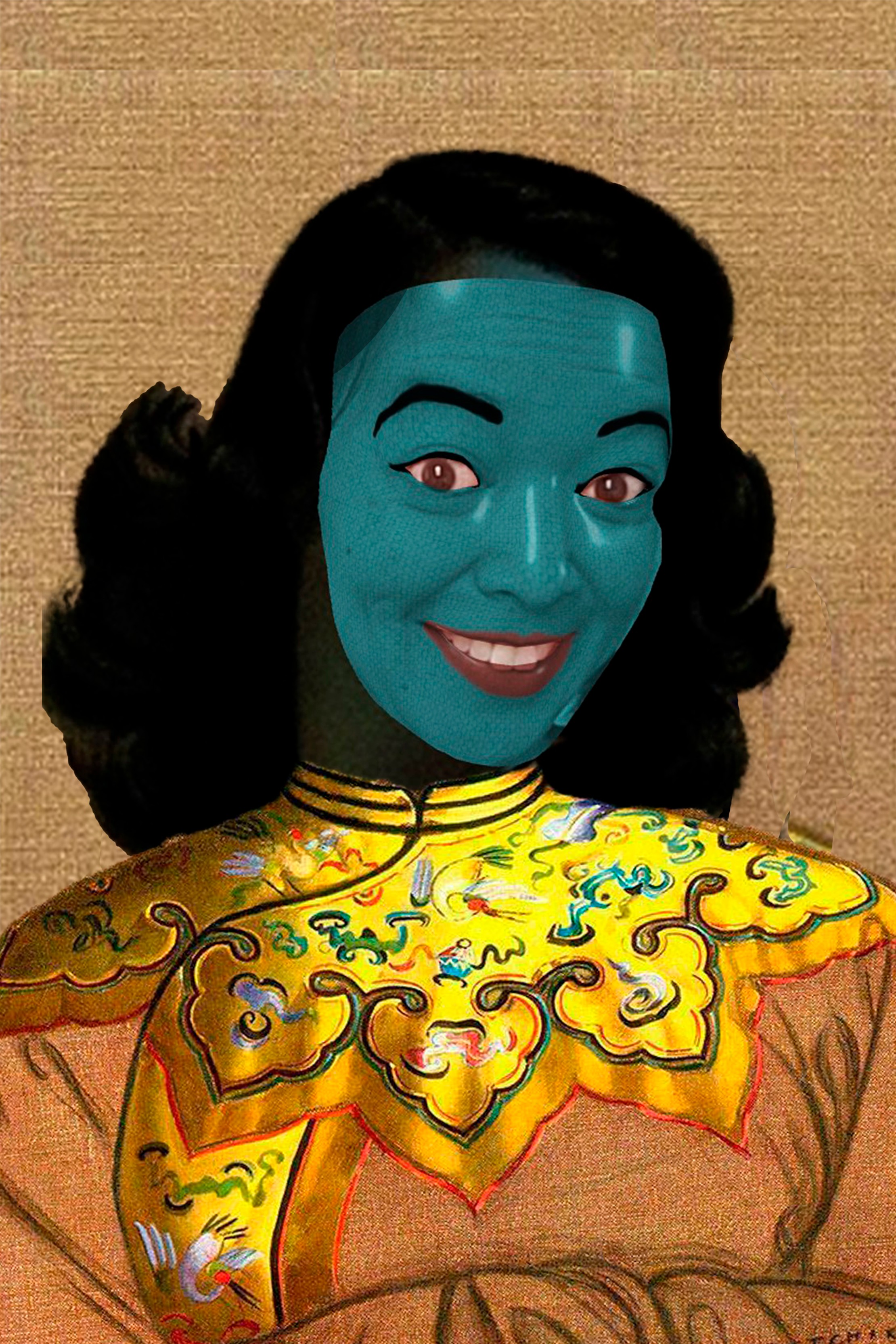 Li-Ming Hu's face superimposed onto Vladimir Tretchikoff's painting Chinese Girl.